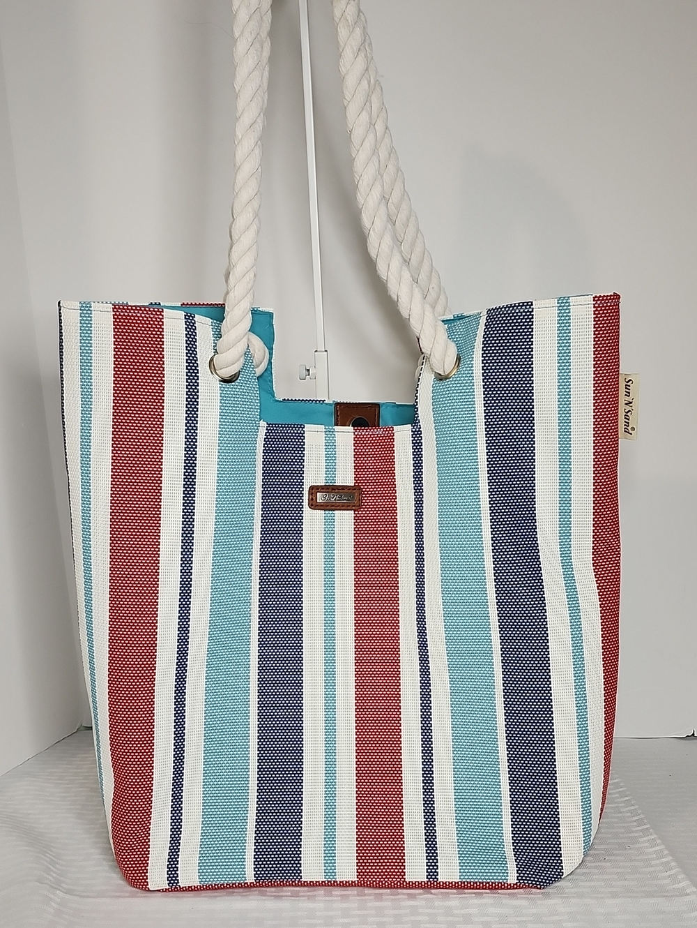 Sun N Sand Stripe Beach Tote NEW